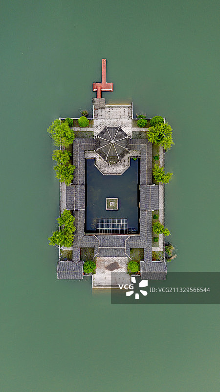 苏州石湖公园天镜阁图片素材