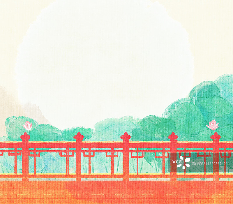 栏杆风景图片素材