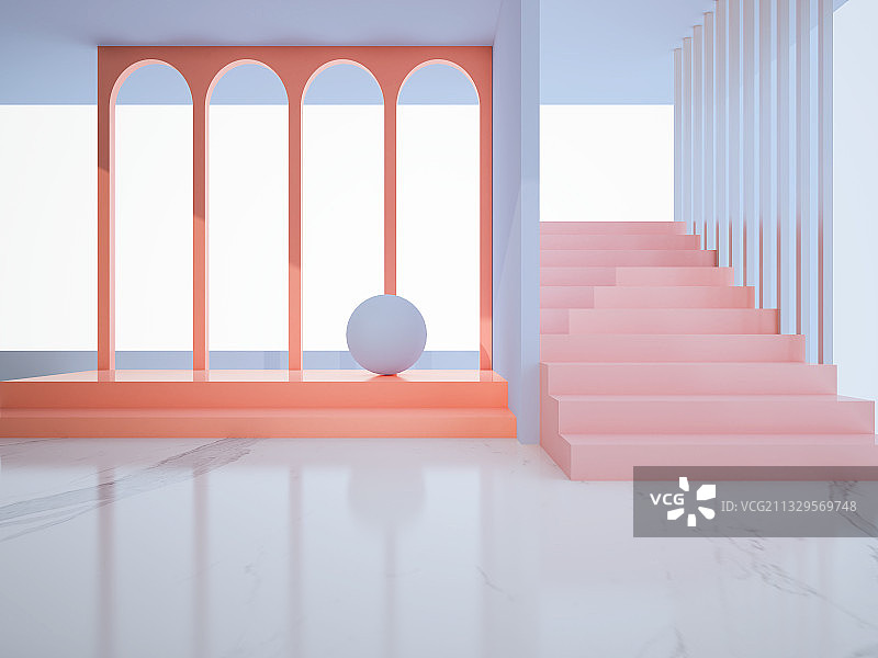 3D渲染彩色产品模型 背景图片素材