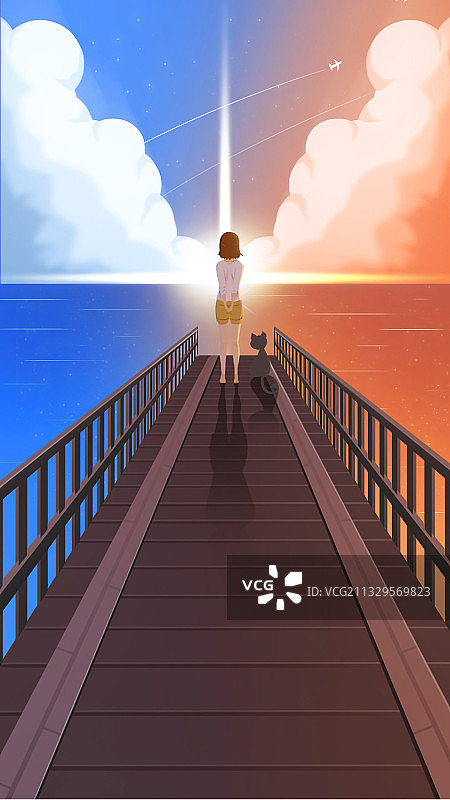 唯美插画图片素材