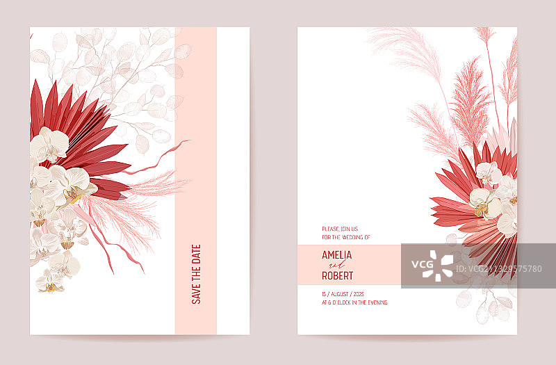 婚礼装饰：勿忘我、兰花、蒲苇图片素材