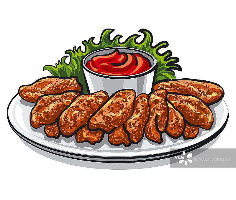 烤鸡翅图片素材