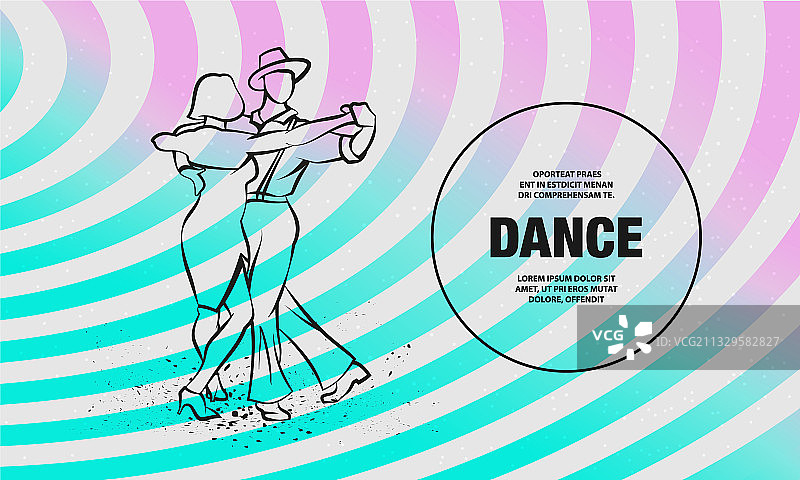 跳狐步舞的情侣轮廓图片素材