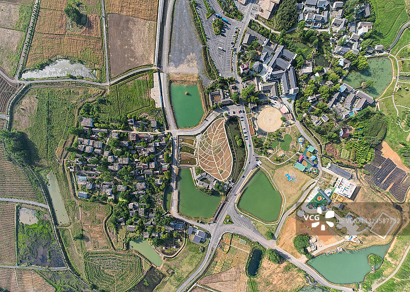 鸟瞰合肥半汤郁金香高地景区图片素材