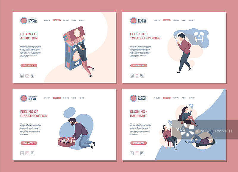 不健康的吸烟者图片素材