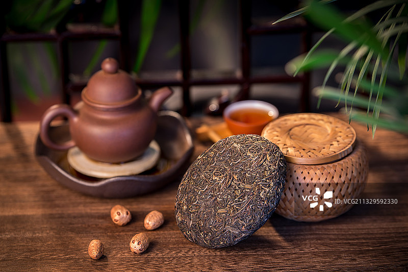 普洱茶，茶壶，茶艺，茶桌图片素材