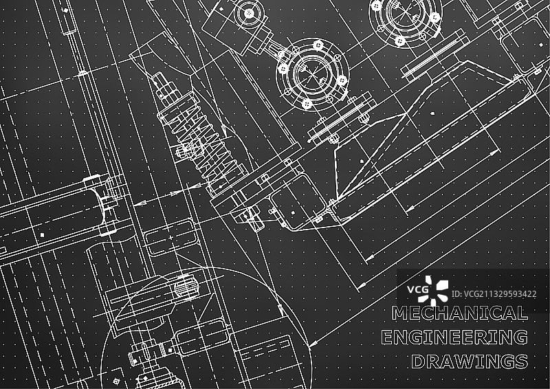 工程蓝图机械图纸图片素材