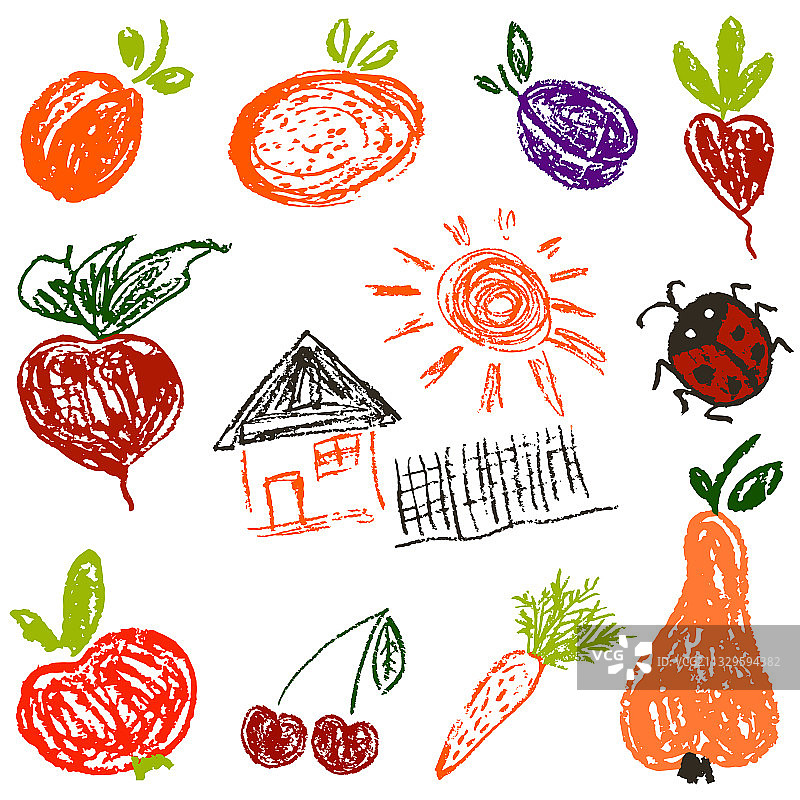 儿童绘画设计元素包装图片素材