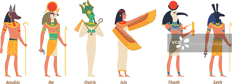 埃及古老神话人物图片素材