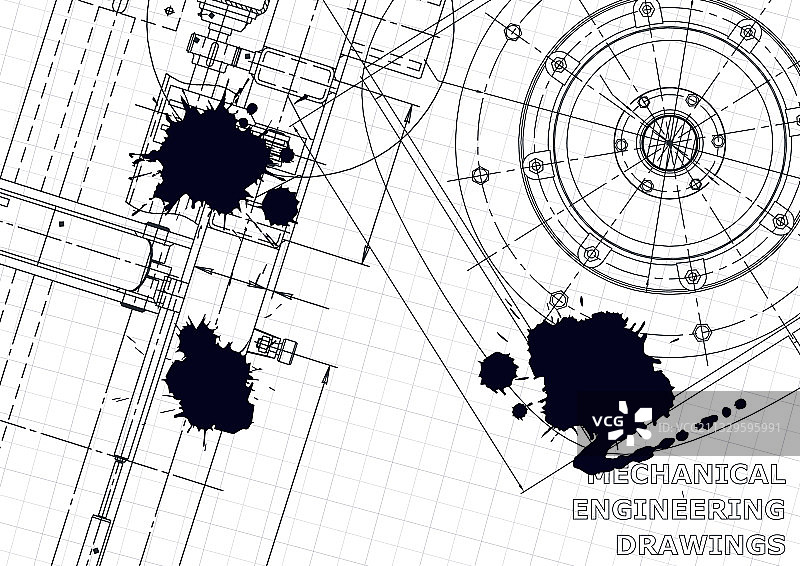 工程蓝图宣传单banner图片素材