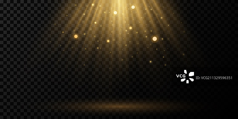 透明背景上的太阳光效图片素材