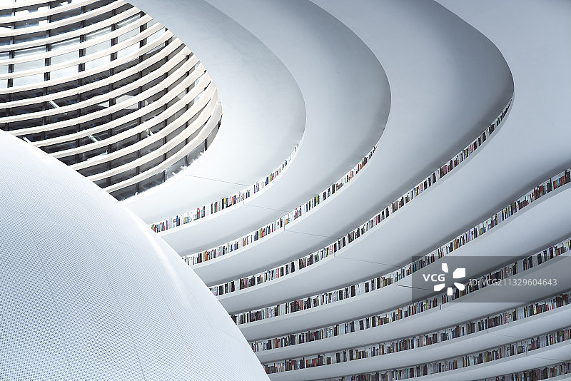 光之穿透-天津滨海图书馆图片素材