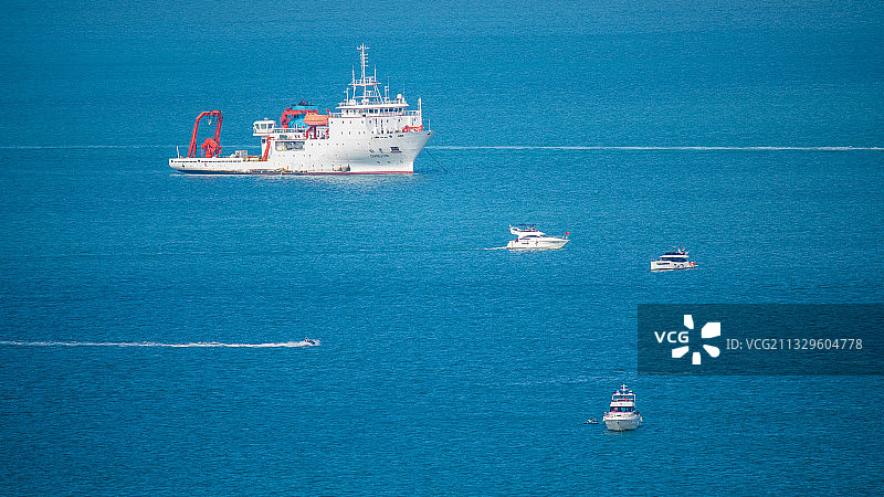 鹿回头码头，出海体验。图片素材