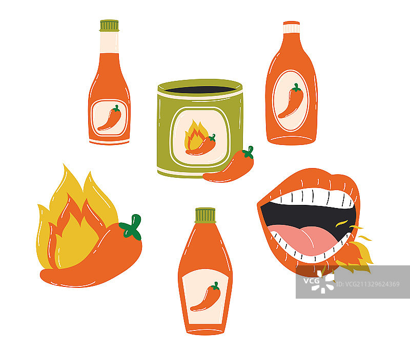 热门辣椒酱图标合集图片素材