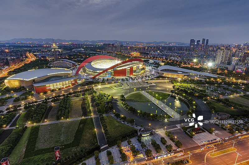 南京城市风光河西奥体中心图片素材