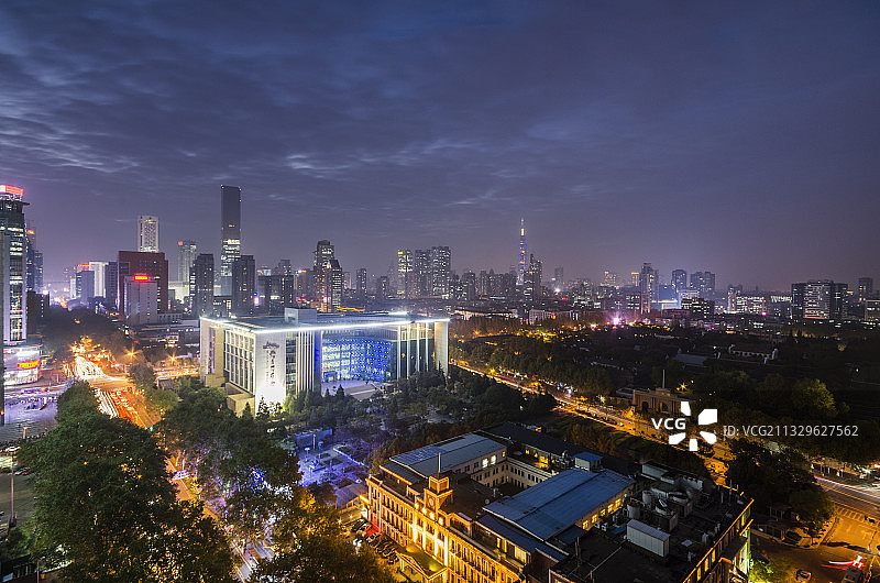 南京城市风光大行宫长江路图片素材