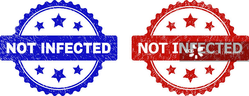 不洁风格的玫瑰花结印章图片素材