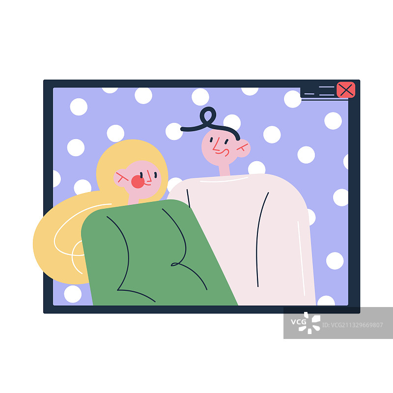 笔记本电脑屏幕上庆祝的幸福夫妇图片素材