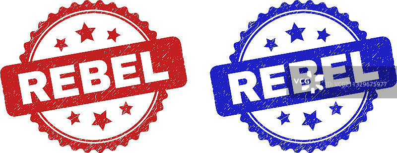 使用粗糙表面的反叛花结邮票图片素材