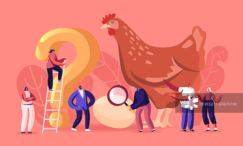 先有鸡还是先有蛋的悖论概念图片素材