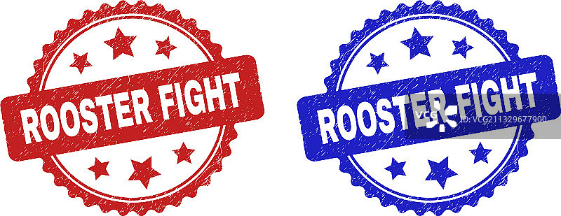 橡胶风格的公鸡打斗花结水印图片素材