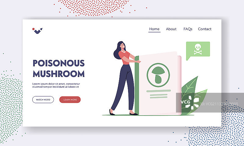 学习有毒危险植物的女人图片素材