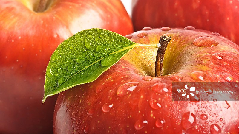 湿苹果特写图片素材