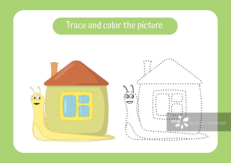蜗牛轨迹和彩色图片教育图片素材