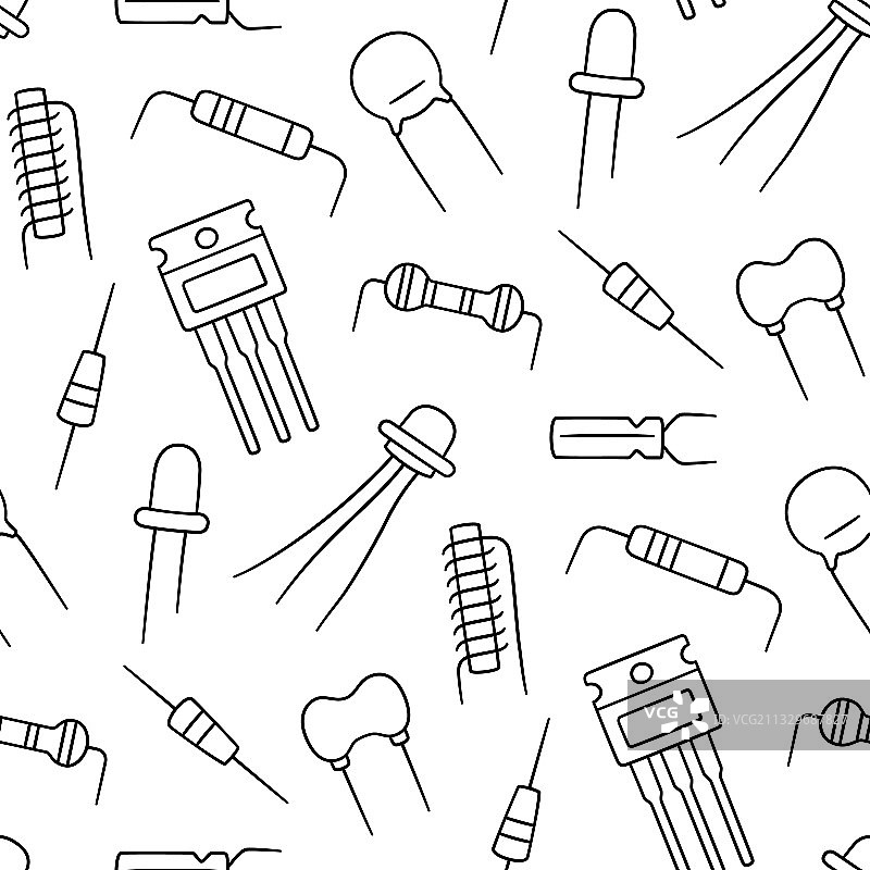 二极管晶体管电气元件套件图片素材