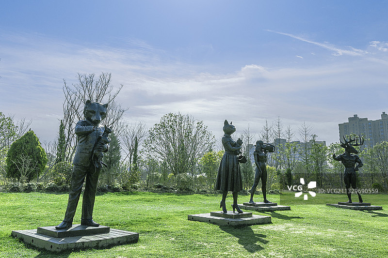 公园雕塑图片素材