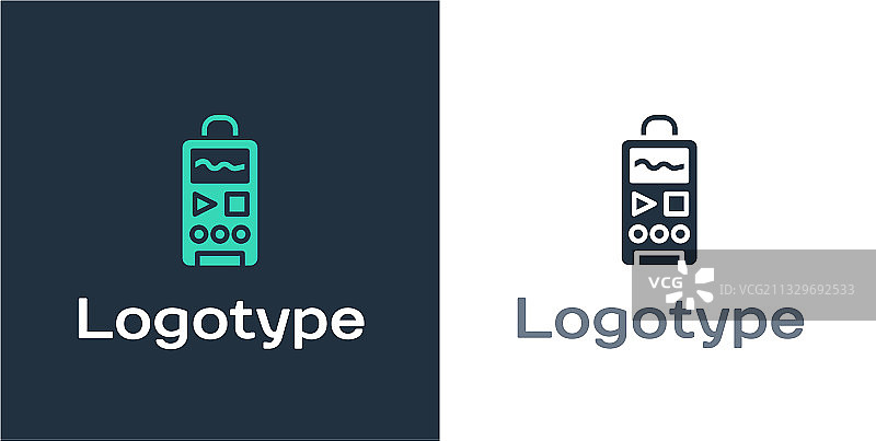 录音机图标标志设计图片素材