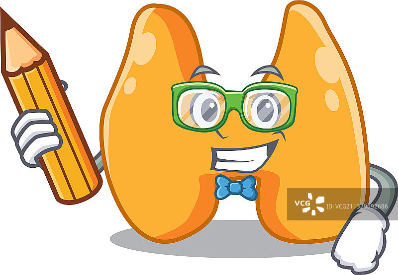 学生甲状腺卡通人物研究图片素材