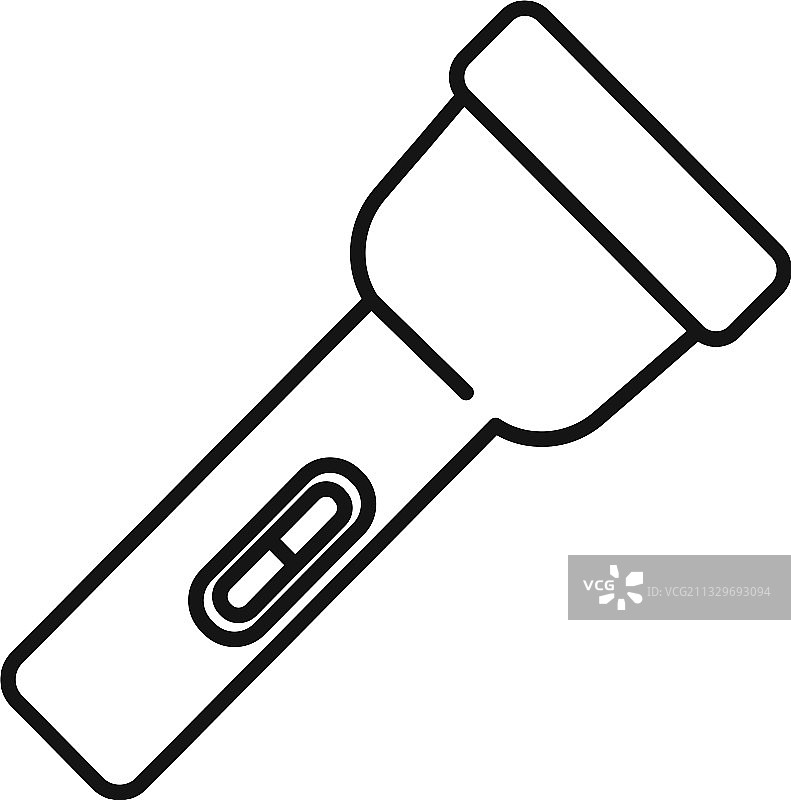 工业攀岩者手电筒图标轮廓样式图片素材