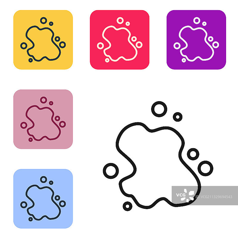 白色背景上的黑色线条溢水图标图片素材