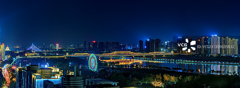 咸阳湖廊桥图片素材