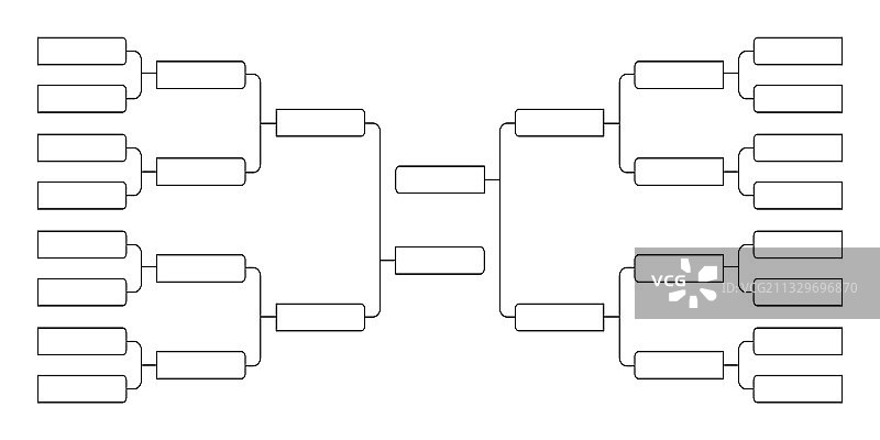 16个队伍锦标赛对阵表模板图片素材