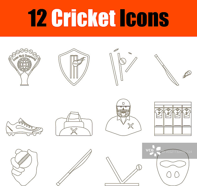 板球图标合集图片素材