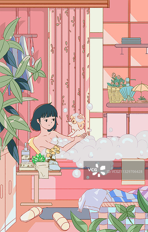 清新唯美温馨宠物居家生活图片素材