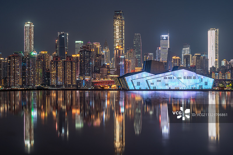 重庆长嘉汇夜景图片素材