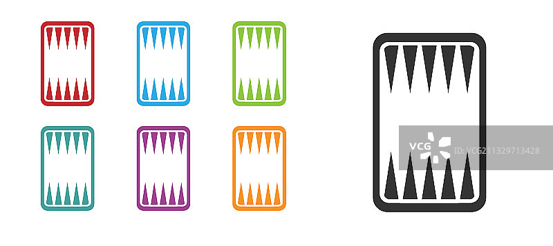 白色背景上的黑色西洋双陆棋盘图标图片素材