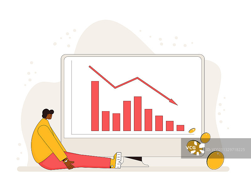 股市崩盘，投资者损失惨重图片素材