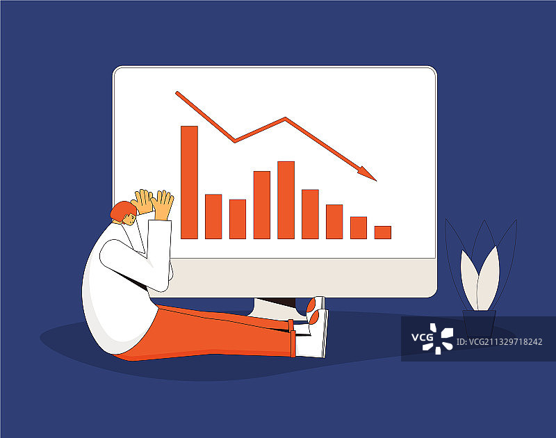 股市崩盘，投资者损失惨重图片素材