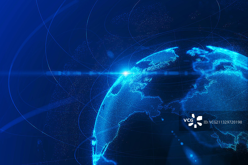 蓝色创意科技场景图片素材