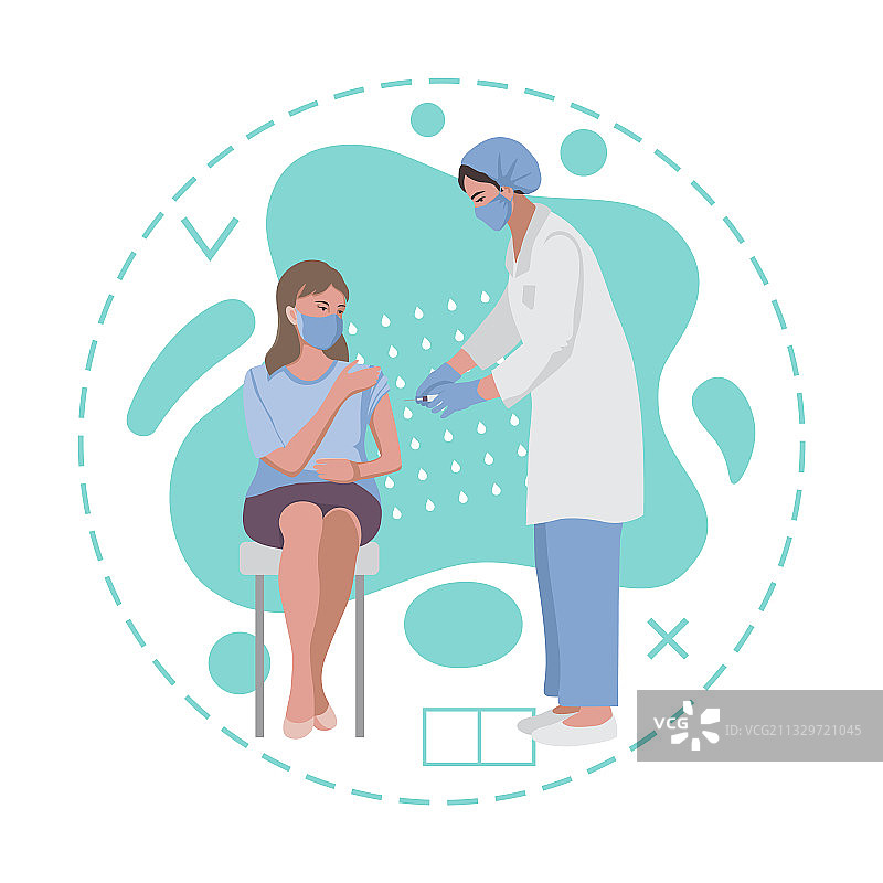 成人流感疫苗接种图片素材