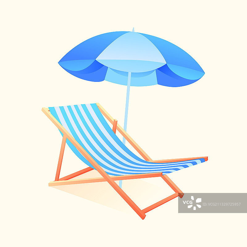 卡通风景夏季出游夏天海边度假旅游矢量插画图片素材