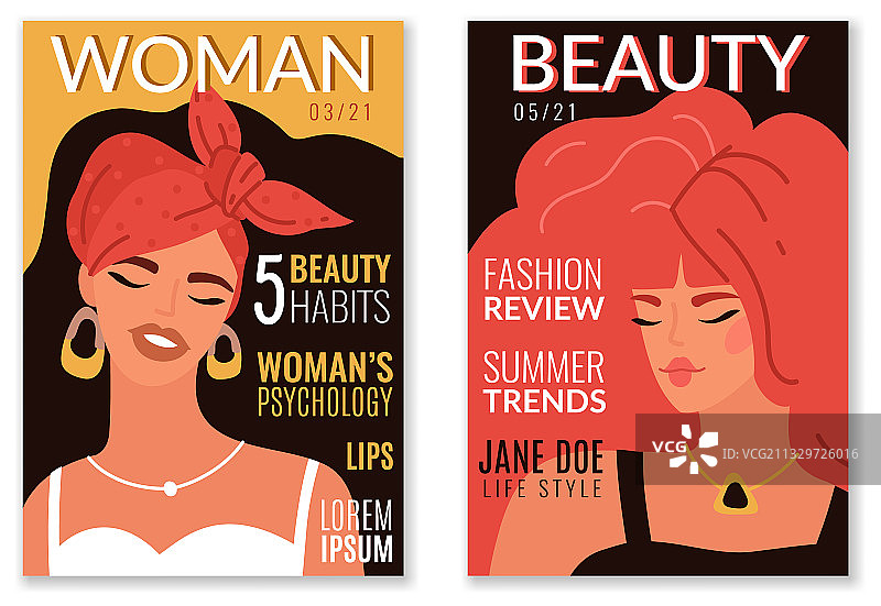 现代时尚杂志封面设计图片素材