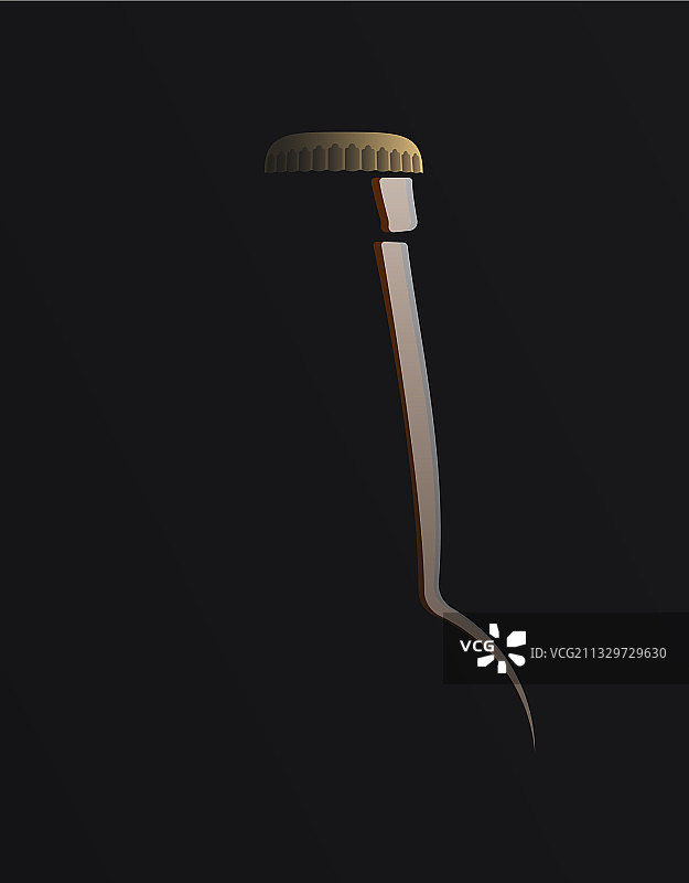 黑色背景下的带瓶盖啤酒瓶深色logo图片素材