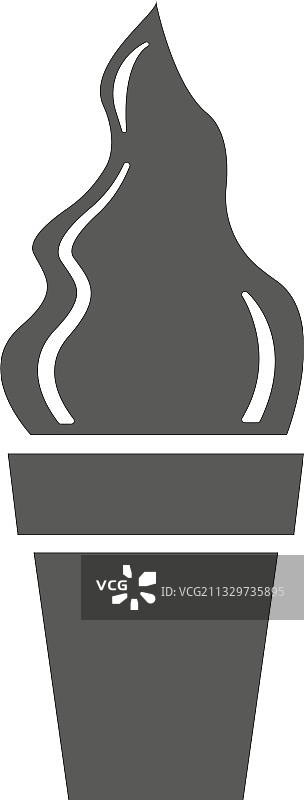 白色背景下的冰淇淋甜筒图片素材