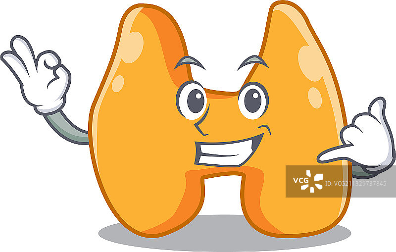 呼叫我的甲状腺卡通设计图片素材