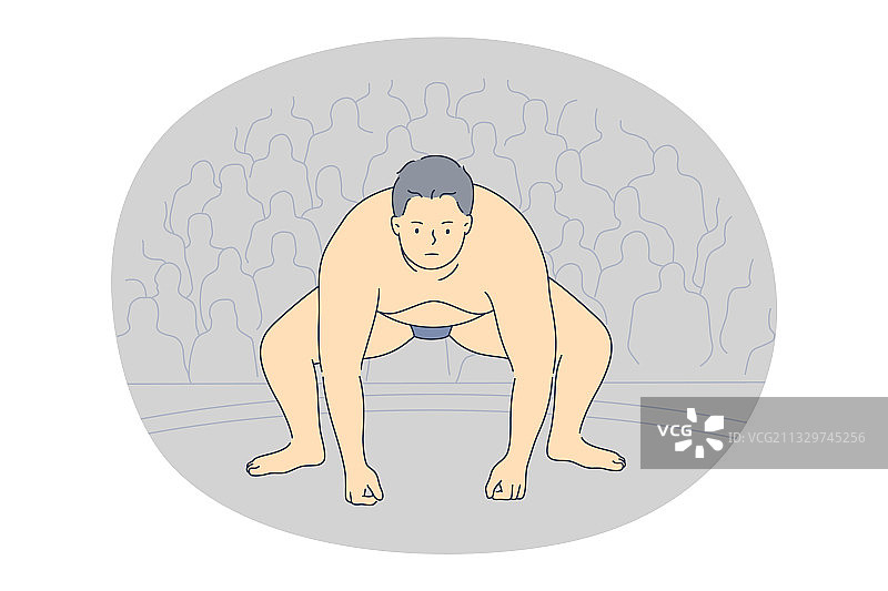 相扑与日本传统格斗概念图片素材